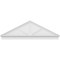 Ekena Millwork Peaked Cap 3 Spoke Architectural PVC Combination Pediment, 82"W x 27-3/8"H x 2-3/4"P (Pitch 6/12) PEDPC082X275PKC03 - alternate 3